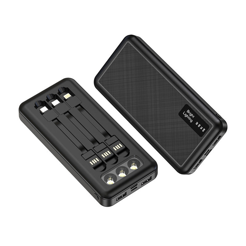 Power Bank With Cable Detachable Light