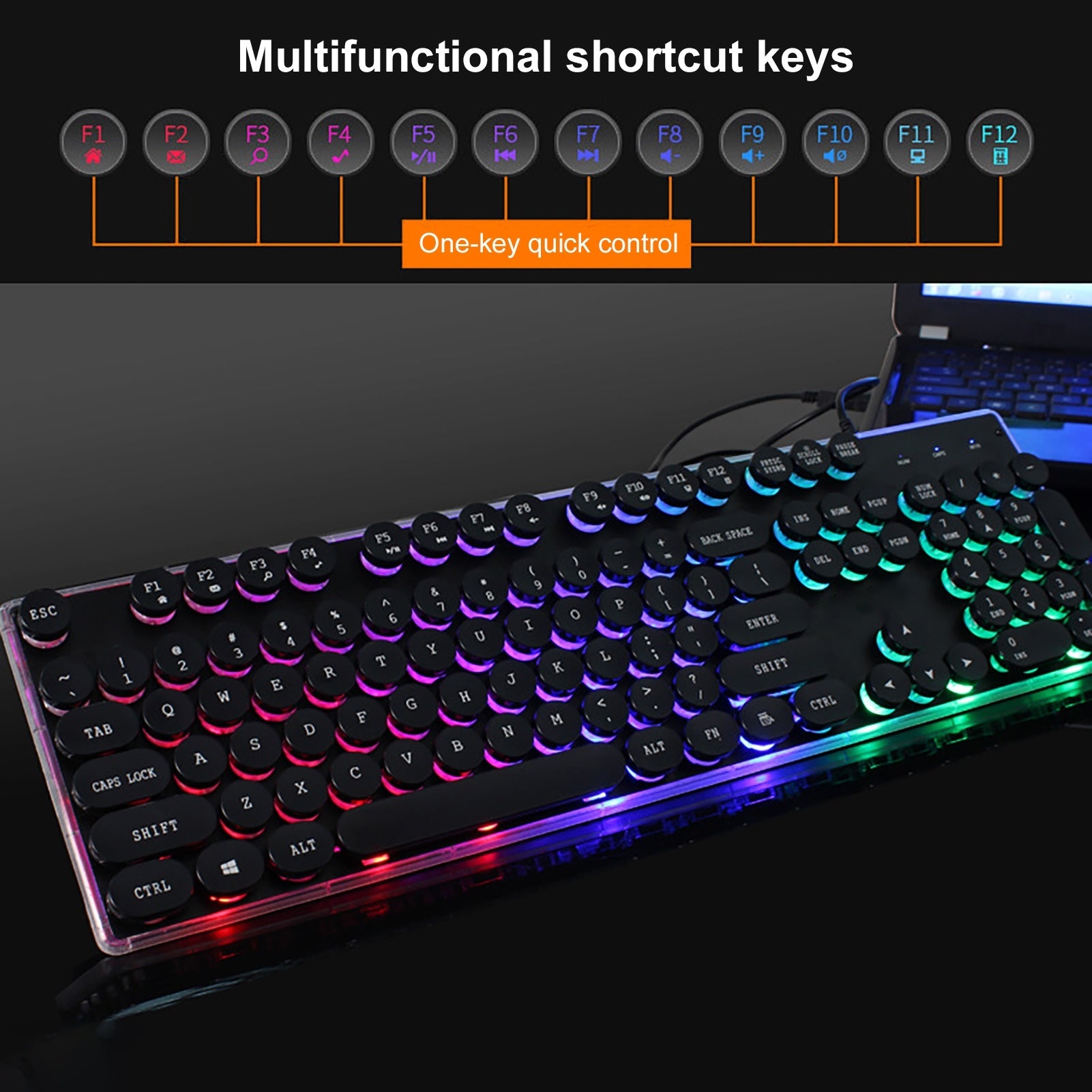 Wired Usb Keyboard And Mouse Set