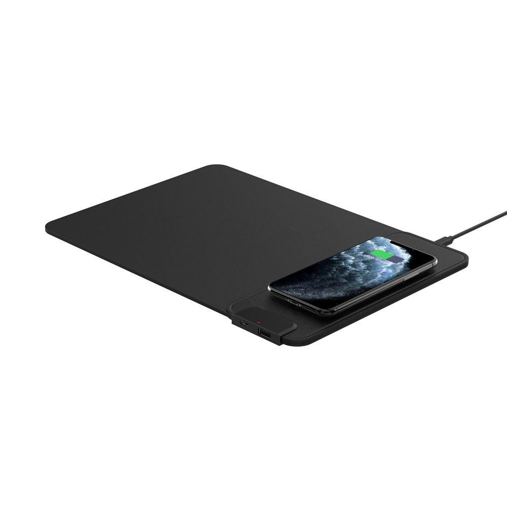 Wireless Charging Mouse Pad Leather Case