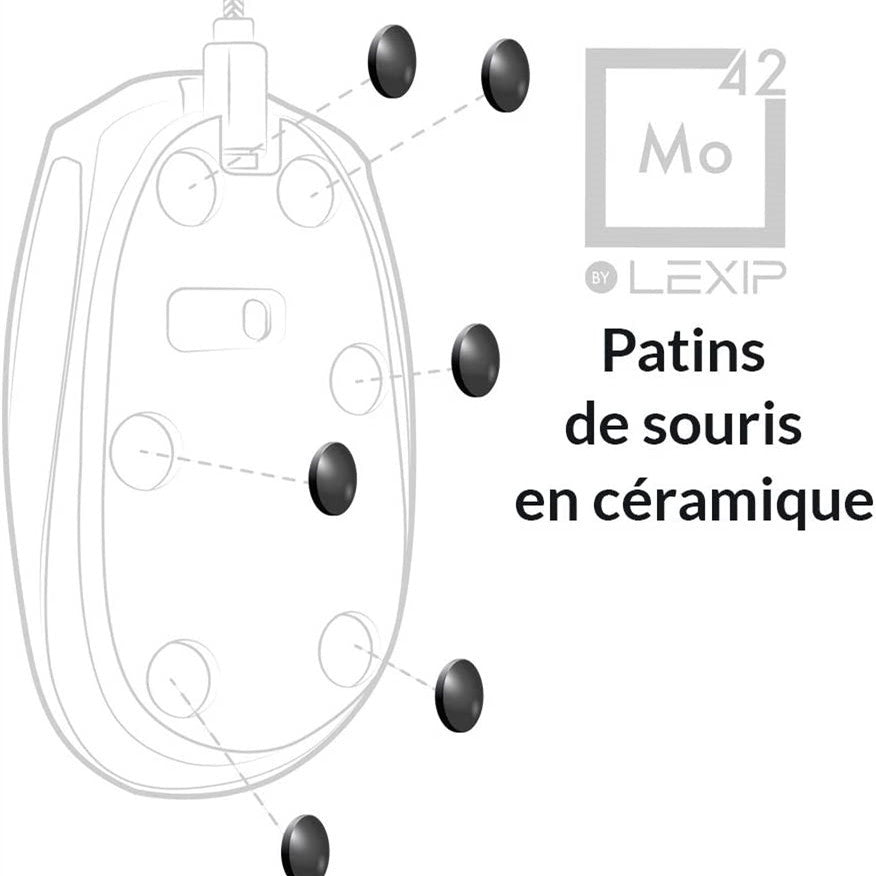 Molybdenum Ceramic Foot Pad Mouse