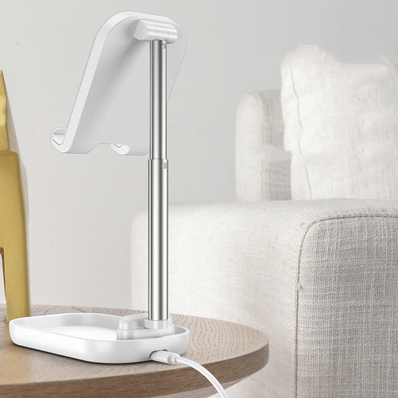 Folding portable wireless charging mobile phone holder