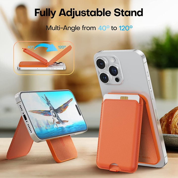 Mobile Phone Magnetic Card Holder Folding Rotating Bracket