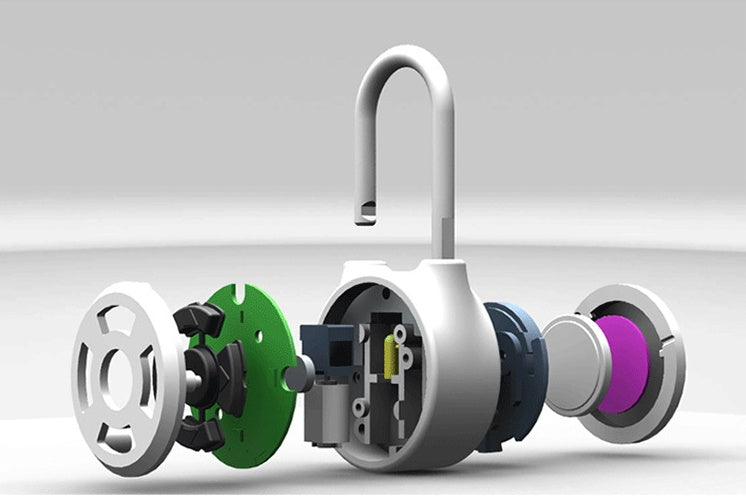Smart padlock direction button password lock