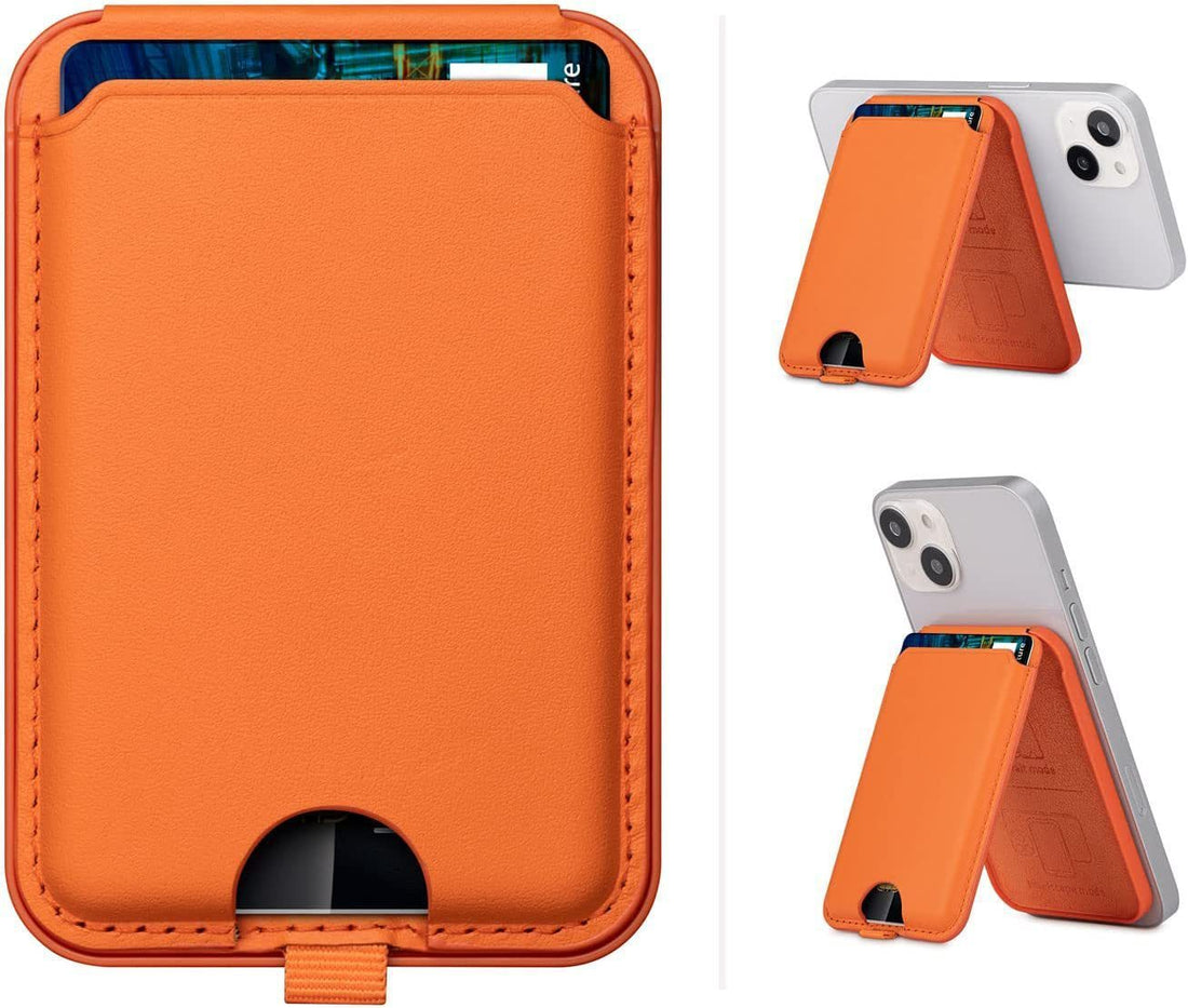 Mobile Phone Magnetic Card Holder Folding Rotating Bracket