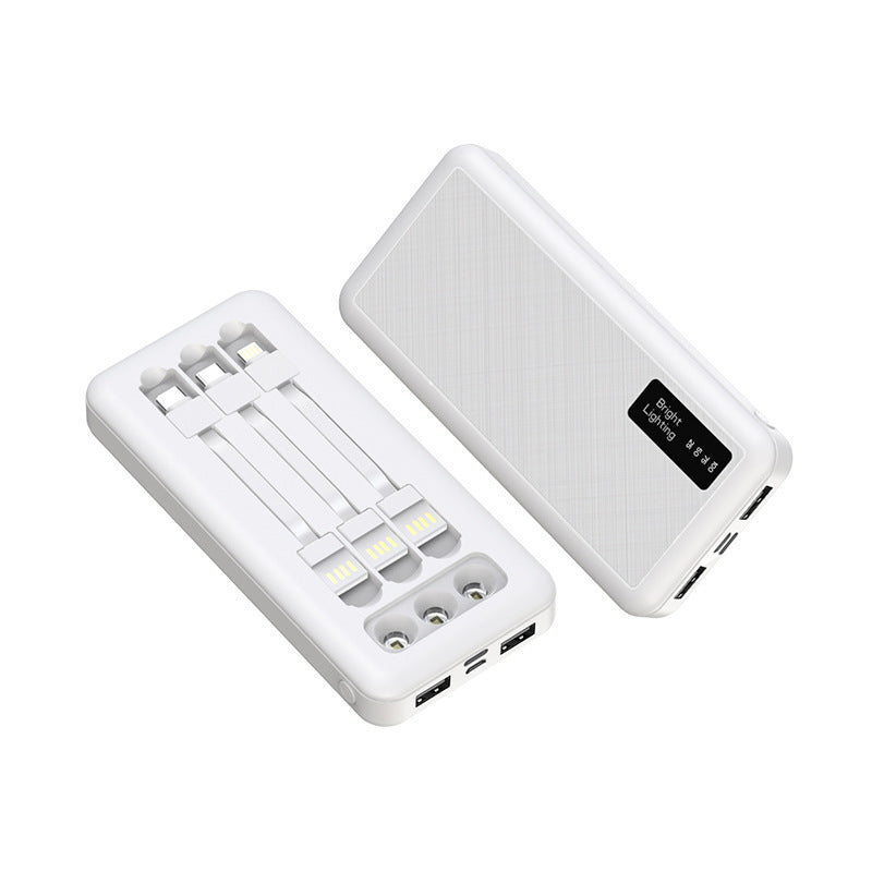 Power Bank With Cable Detachable Light