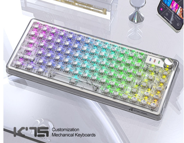 Wireless Mechanical Bluetooth Transparent Keyboard